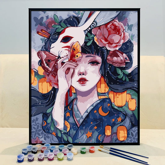 DIY Painting By Numbers - Cartoon Girl-A