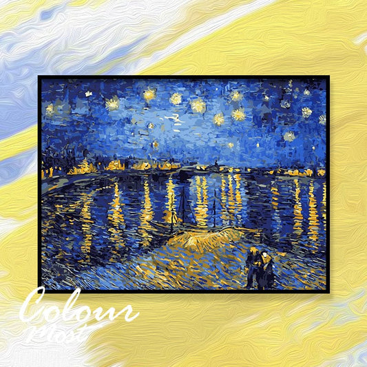 DIY Painting By Numbers -Van Gogh-Starry sky (16"x20" / 40x50cm)