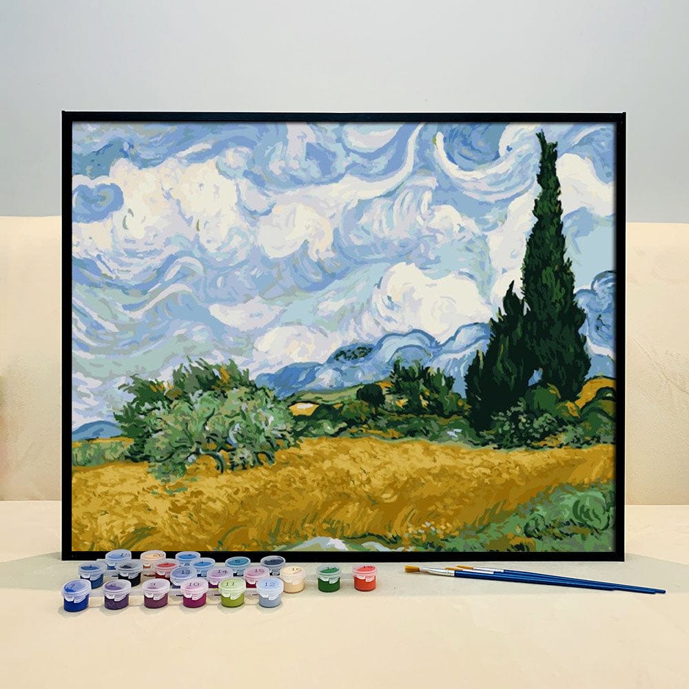 DIY Painting By Numbers - Rye and Cypress-Van Gogh