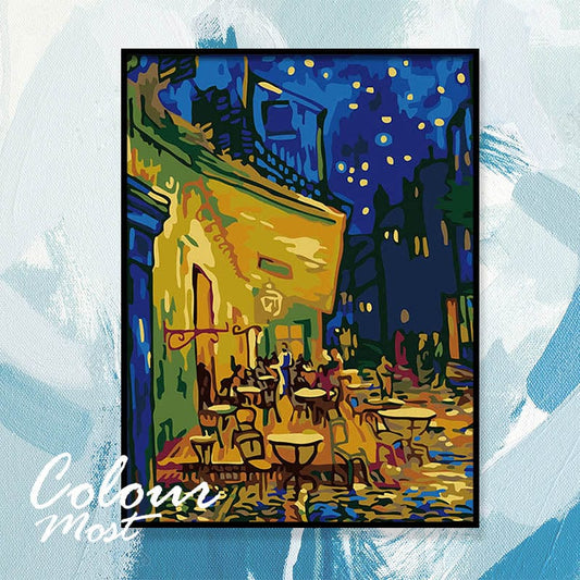 DIY Painting By Numbers -Van Gogh-Coffee House (16"x20" / 40x50cm)