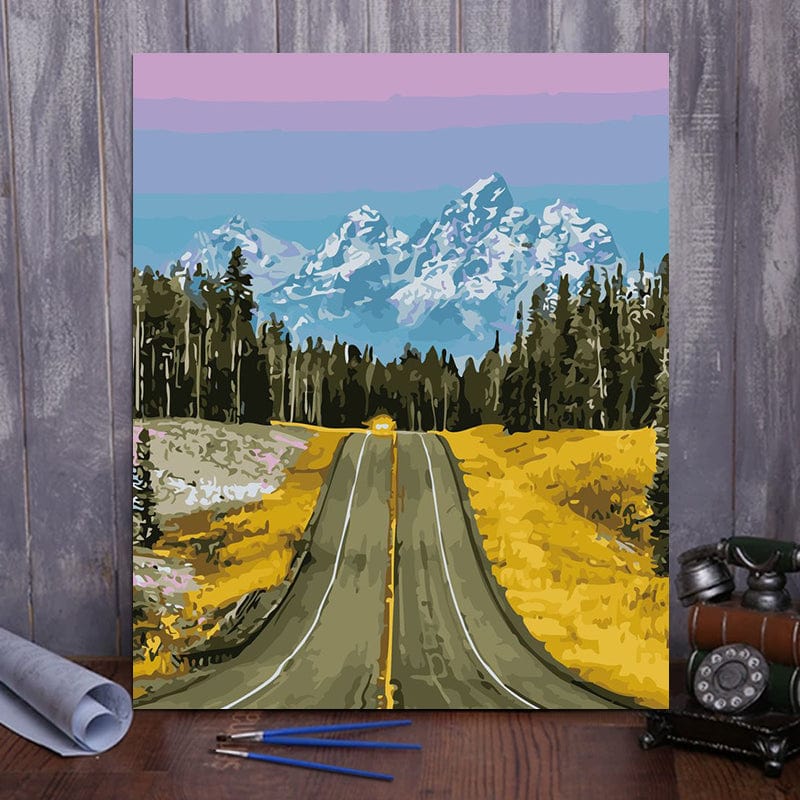 DIY Painting By Numbers - Highway landscapes