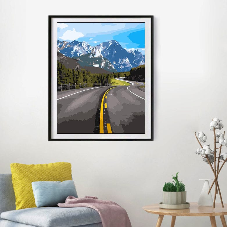DIY Painting By Numbers - Highway landscapes