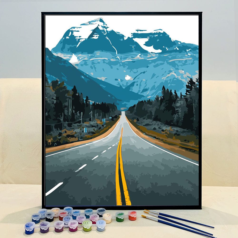DIY Painting By Numbers - Highway landscapes