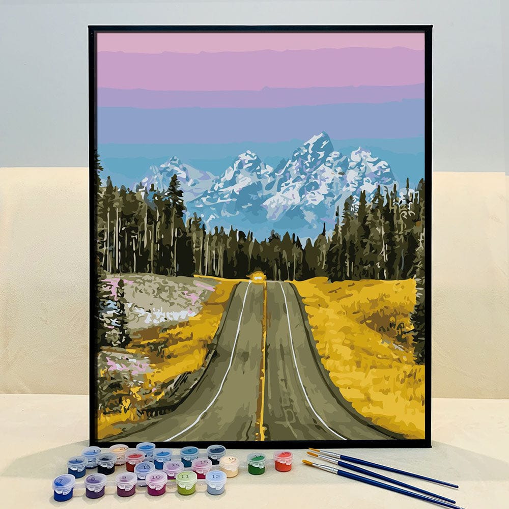 DIY Painting By Numbers - Highway landscapes