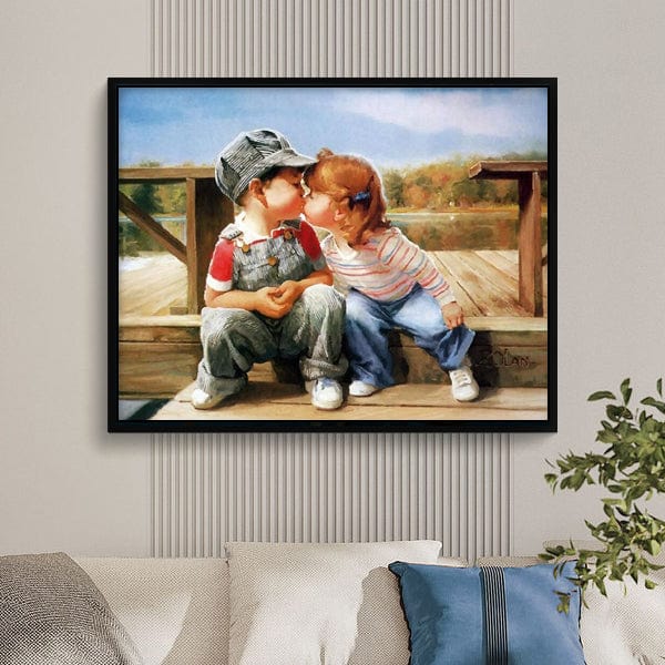 DIY Painting By Numbers - Childhood/Boy And Girl