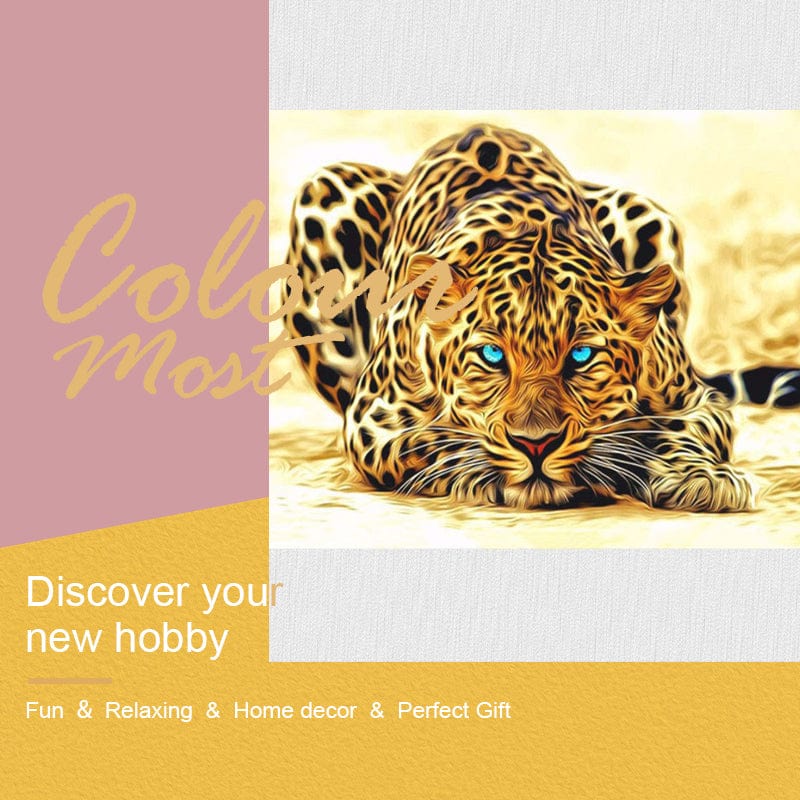 DIY Painting By Numbers - Leopard (16"x20" / 40x50cm)