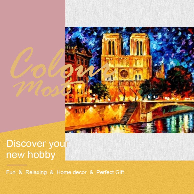 DIY Painting By Numbers - Notre Dame de Paris (16"x20" / 40x50cm)