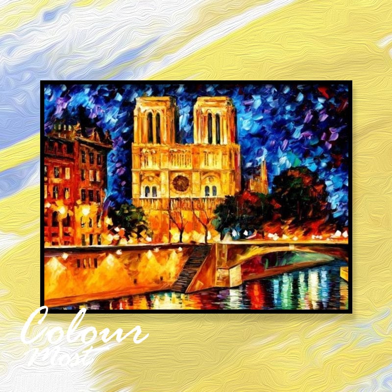 DIY Painting By Numbers - Notre Dame de Paris (16"x20" / 40x50cm)
