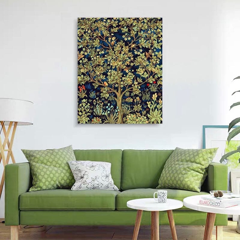 DIY Painting By Numbers - 'Tree Of Life' by William Morris (16"x20" / 40x50cm)
