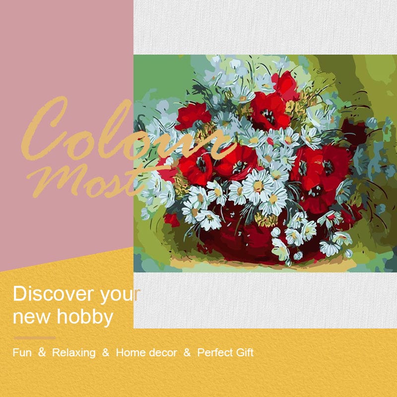 DIY Painting By Numbers - Daisy (16"x20" / 40x50cm)