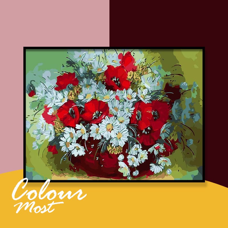 DIY Painting By Numbers - Daisy (16"x20" / 40x50cm)