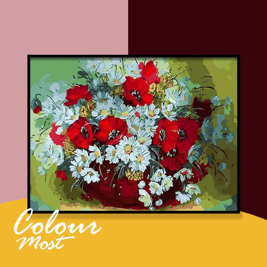 DIY Painting By Numbers - Daisy (16"x20" / 40x50cm)