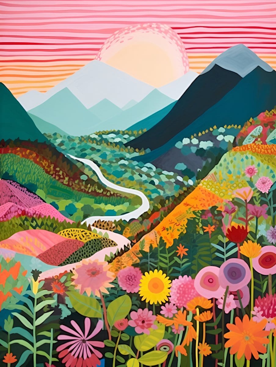 "Colorful Mountains" Series by ArtVibe™ #05 | Original Paint by Numbers - ArtVibe Paint by Numbers