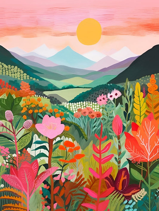 "Colorful Mountains" Series by ArtVibe™ #07 | Original Paint by Numbers - ArtVibe Paint by Numbers