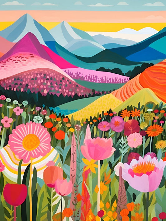 "Colorful Mountains" Series by ArtVibe™ #08 | Original Paint by Numbers - ArtVibe Paint by Numbers