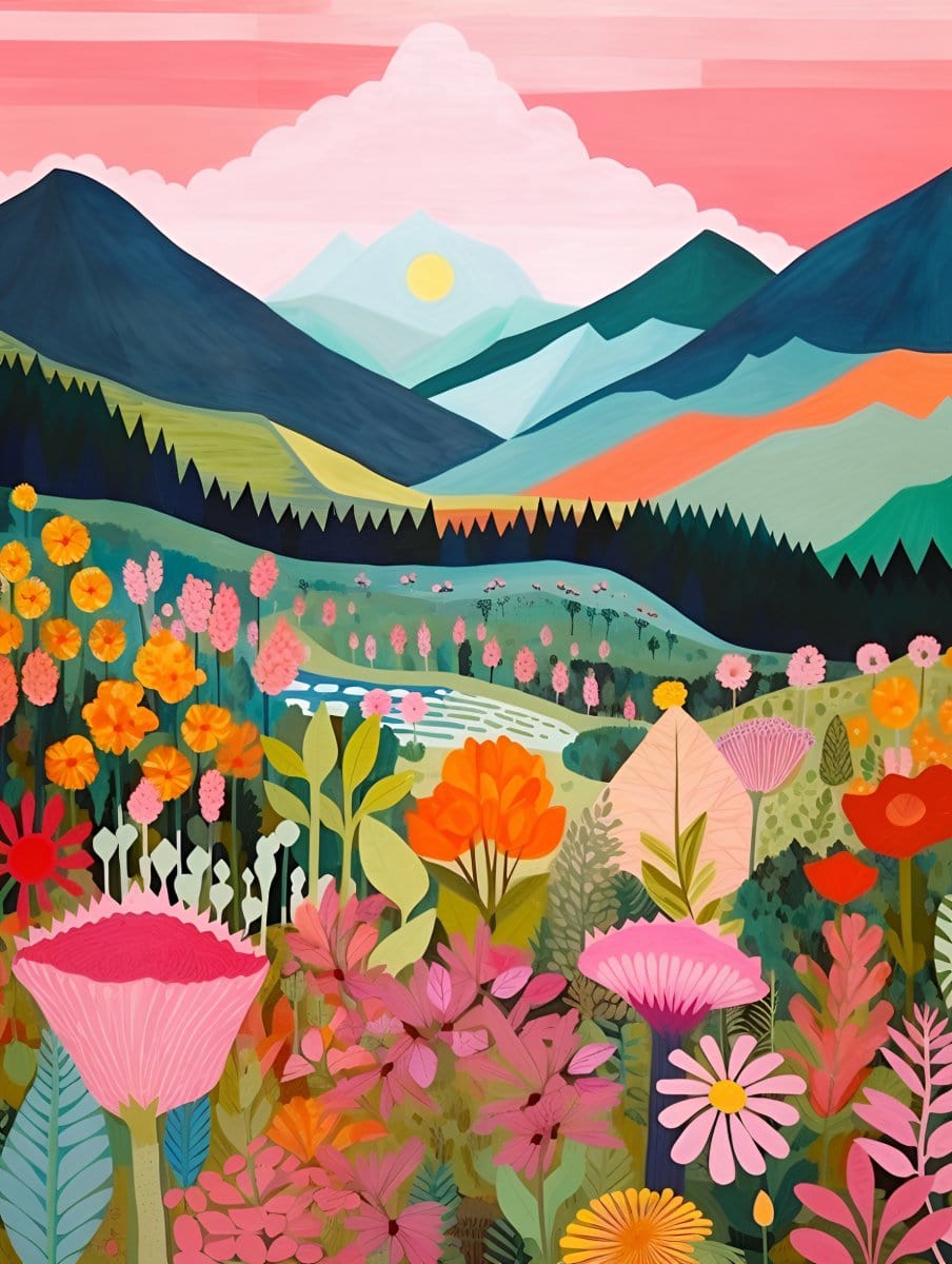 "Colorful Mountains" Series by ArtVibe™ #09 | Original Paint by Numbers - ArtVibe Paint by Numbers