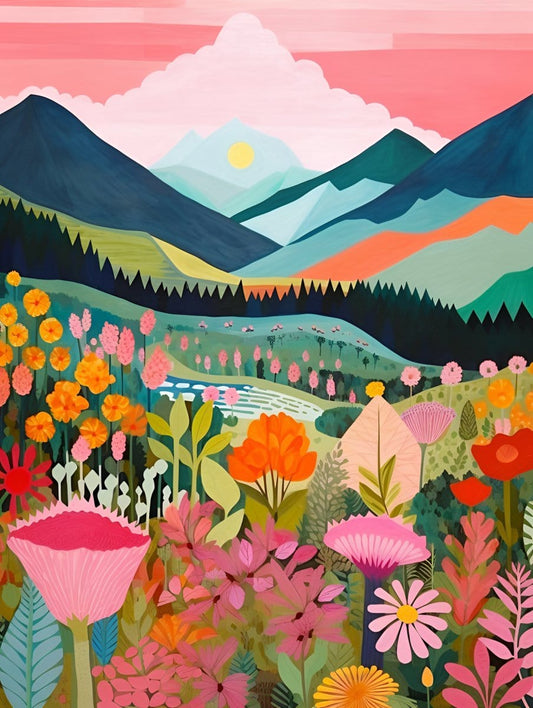 "Colorful Mountains" Series by ArtVibe™ #09 | Original Paint by Numbers - ArtVibe Paint by Numbers