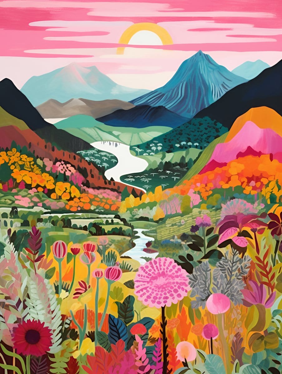 "Colorful Mountains" Series by ArtVibe™ #10 | Original Paint by Numbers - ArtVibe Paint by Numbers