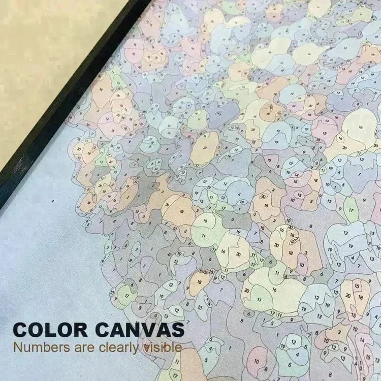 'Colorful Poodle' Paint by Numbers Kit - Immerse Yourself in a Spectrum of Joy, Embrace Doggo Tranquility, An Ideal Treat for Pooch Fans and Art Devotees Alike! - ArtVibe Paint by Numbers