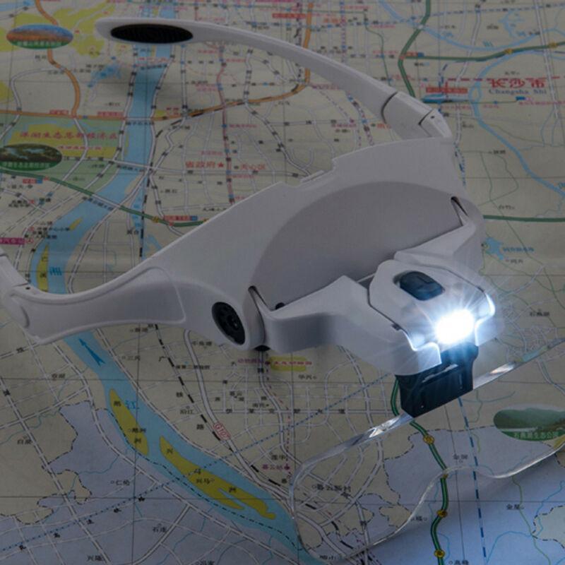 Magnifying Glasses LED Lighted Headband Magnifier Lamp