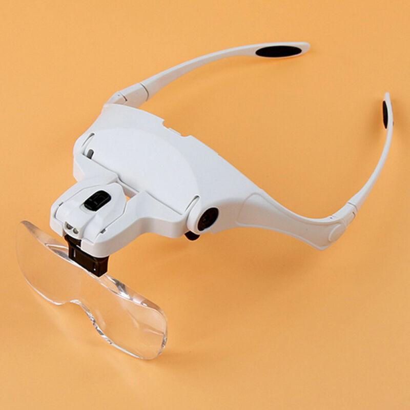 Magnifying Glasses LED Lighted Headband Magnifier Lamp