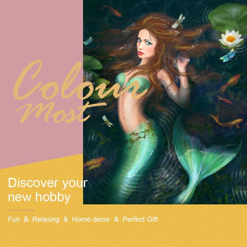 DIY Painting By Numbers -Mermaid (16"x20" / 40x50cm)