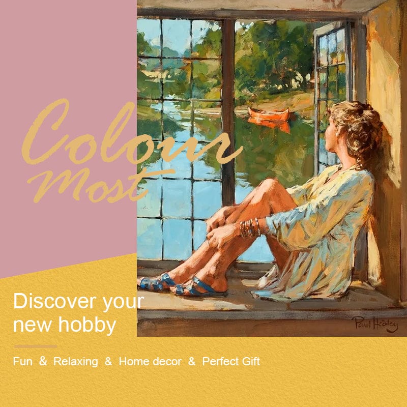 DIY Painting By Numbers - Girl at the window