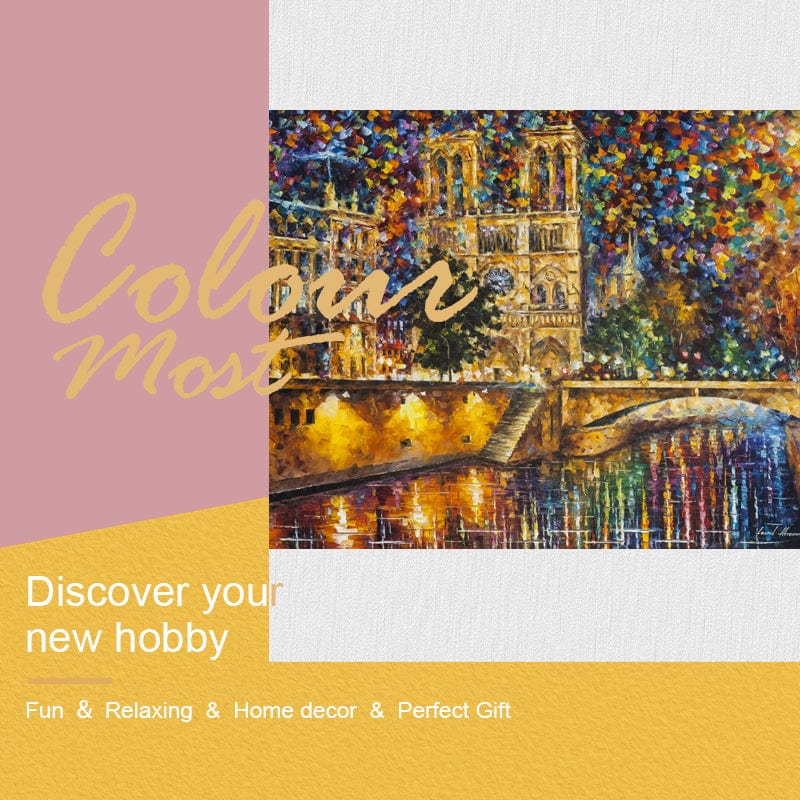 DIY Painting By Numbers - Notre Dame Cathedral de Paris(16"x20" / 40x50cm)