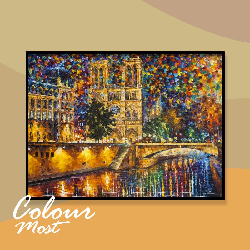 DIY Painting By Numbers - Notre Dame Cathedral de Paris(16"x20" / 40x50cm)