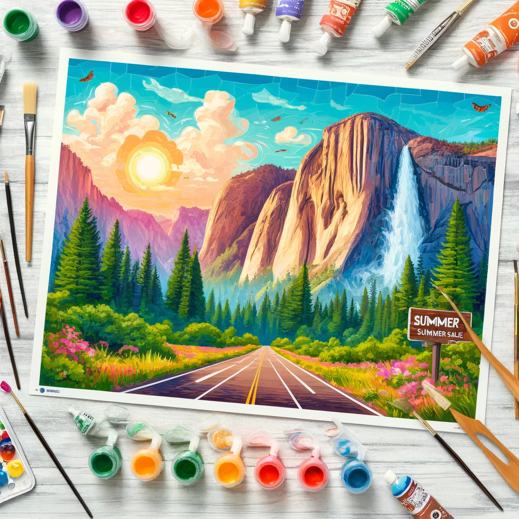 Colorful Yosemite by ColourMost  Original Paint by Numbers – Colourmost