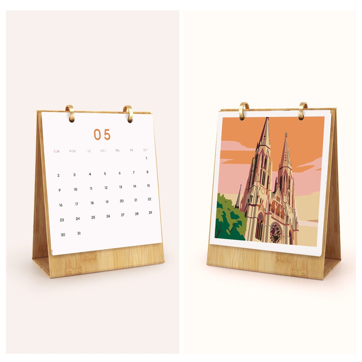 ColourMost™ 2027 Desk Calendar Series –  On the Move /Paint by Numbers(18.2cm x 22.5cm)