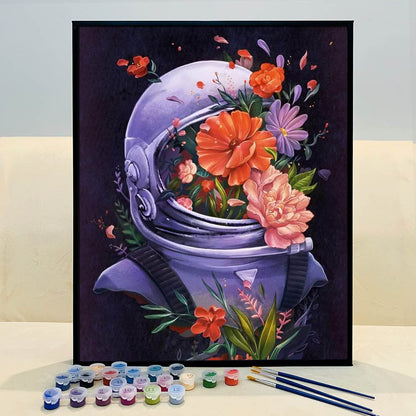 ColourMost™ DIY Painting By Numbers - 'Bloomed Astronaut' (16"x20")