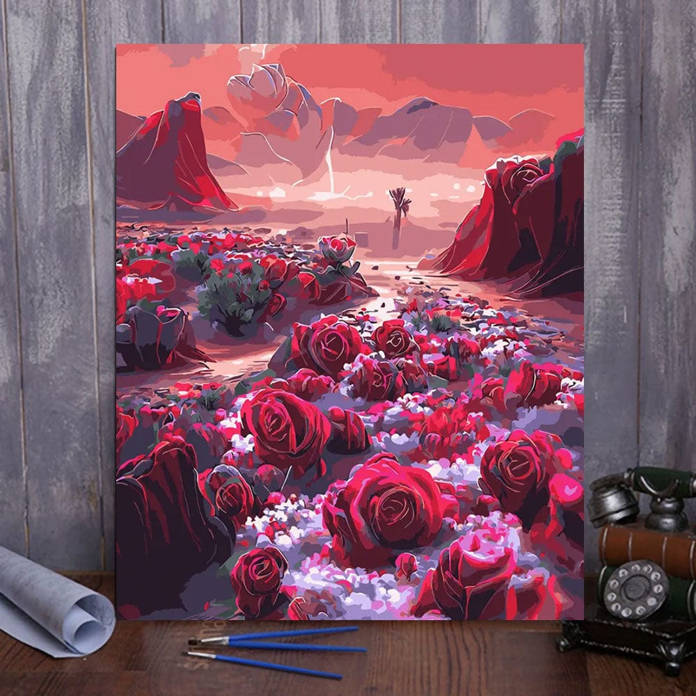 ColourMost™ DIY Painting By Numbers - Rose in the Ravine (16"x20")