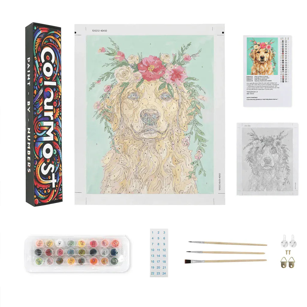 Chihuahua | "Blooming Pets" Original Paint by Numbers (16"x20" / 40x50cm)