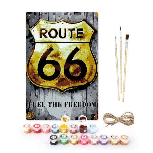 ColourMost™ Metal Bar/Posters Art Paint By Numbers- Feel the Freedom #27 (20x30cm /7.8"x11.8"）