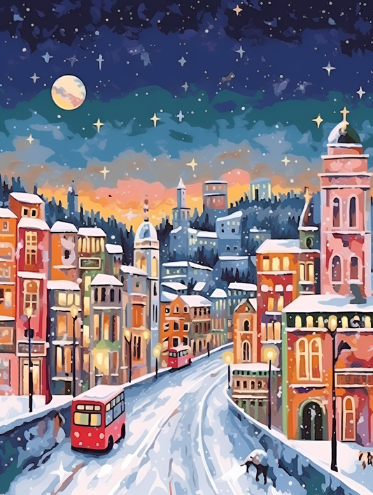 "Christmas Nights" by ColourMost™ | London #01 | Original Paint by Numbers