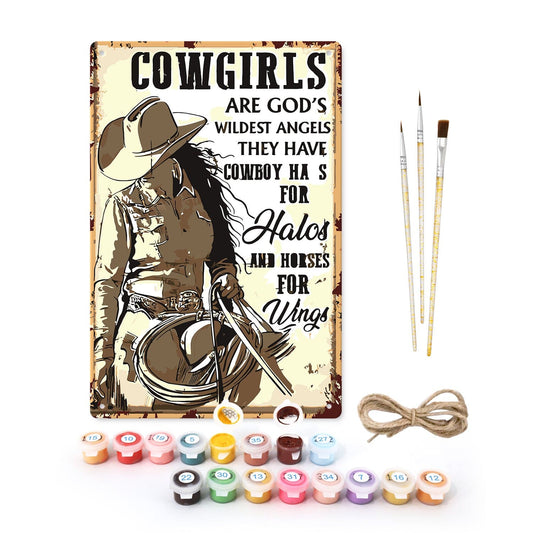ColourMost™ Metal Bar/Posters Art Paint By Numbers- Wild Angels #24 (20x30cm /7.8"x11.8"）