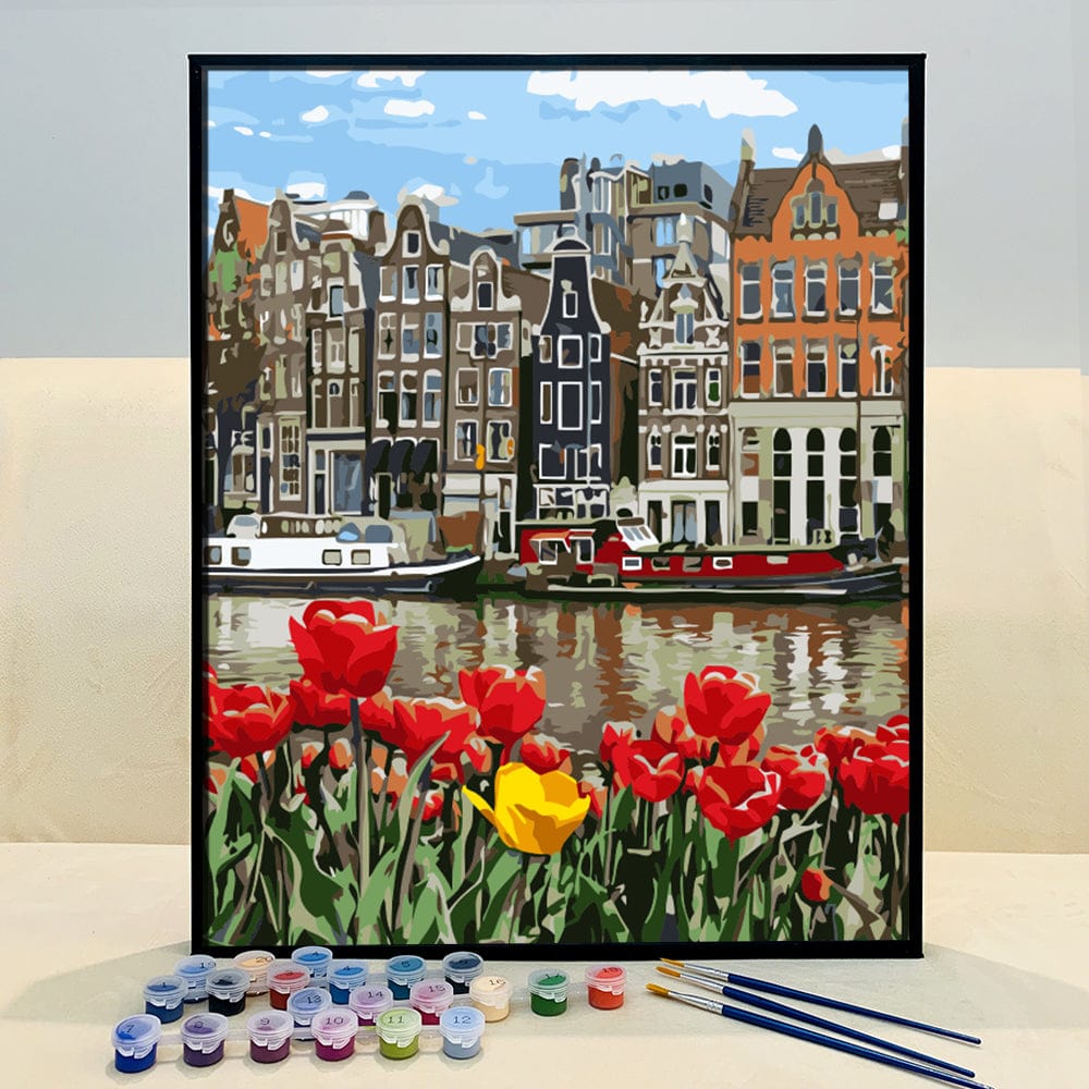 ColourMost™ DIY Painting By Numbers - Charming tulips (16"x20")