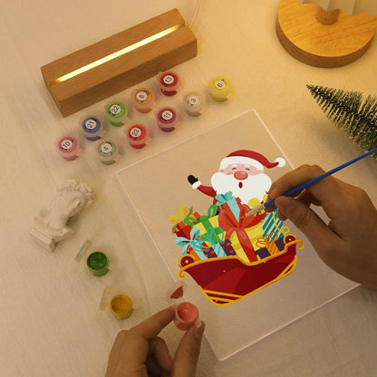 ColourMost™ LED Paint by Numbers Series #02: 'Santa Sleigh' (6"x8" / 15x20cm)