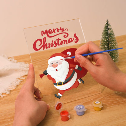 ColourMost™ LED Paint by Numbers Series #08: 'Merry Christmas Santa' (6"x8" / 15x20cm)