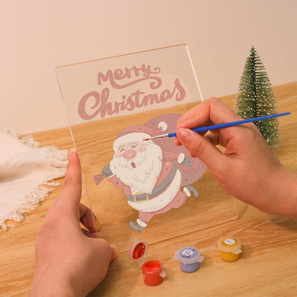 ColourMost™ LED Paint by Numbers Series #08: 'Merry Christmas Santa' (6"x8" / 15x20cm)