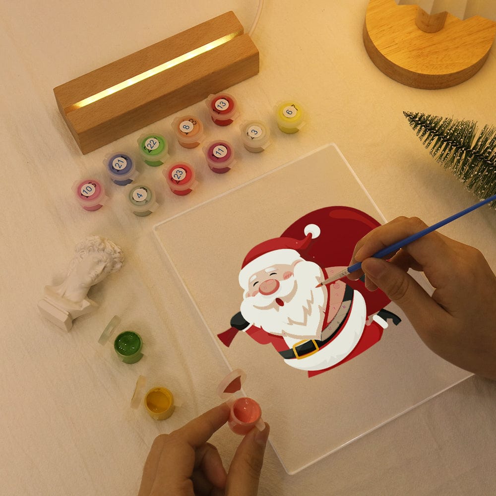 ColourMost™ LED Paint by Numbers Series #08: 'Merry Christmas Santa' (6"x8" / 15x20cm)