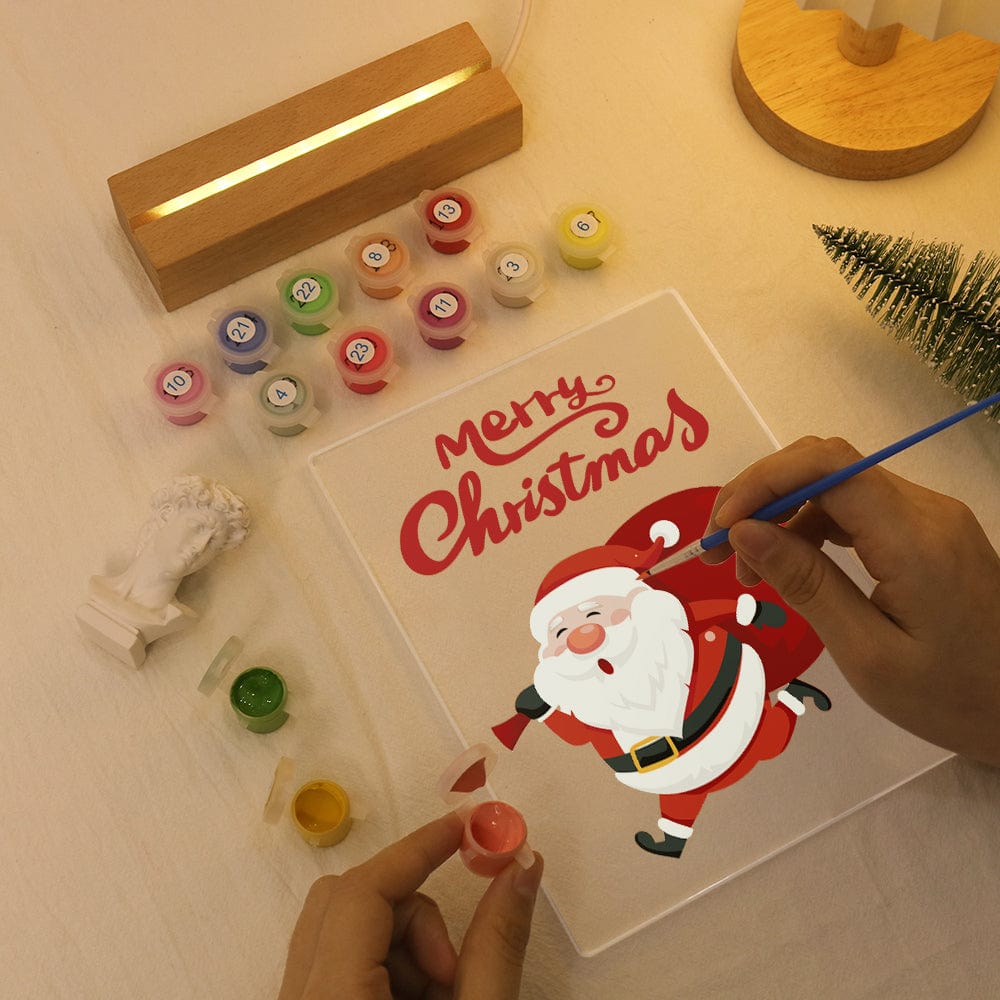 ColourMost™ LED Paint by Numbers Series #08: 'Merry Christmas Santa' (6"x8" / 15x20cm)