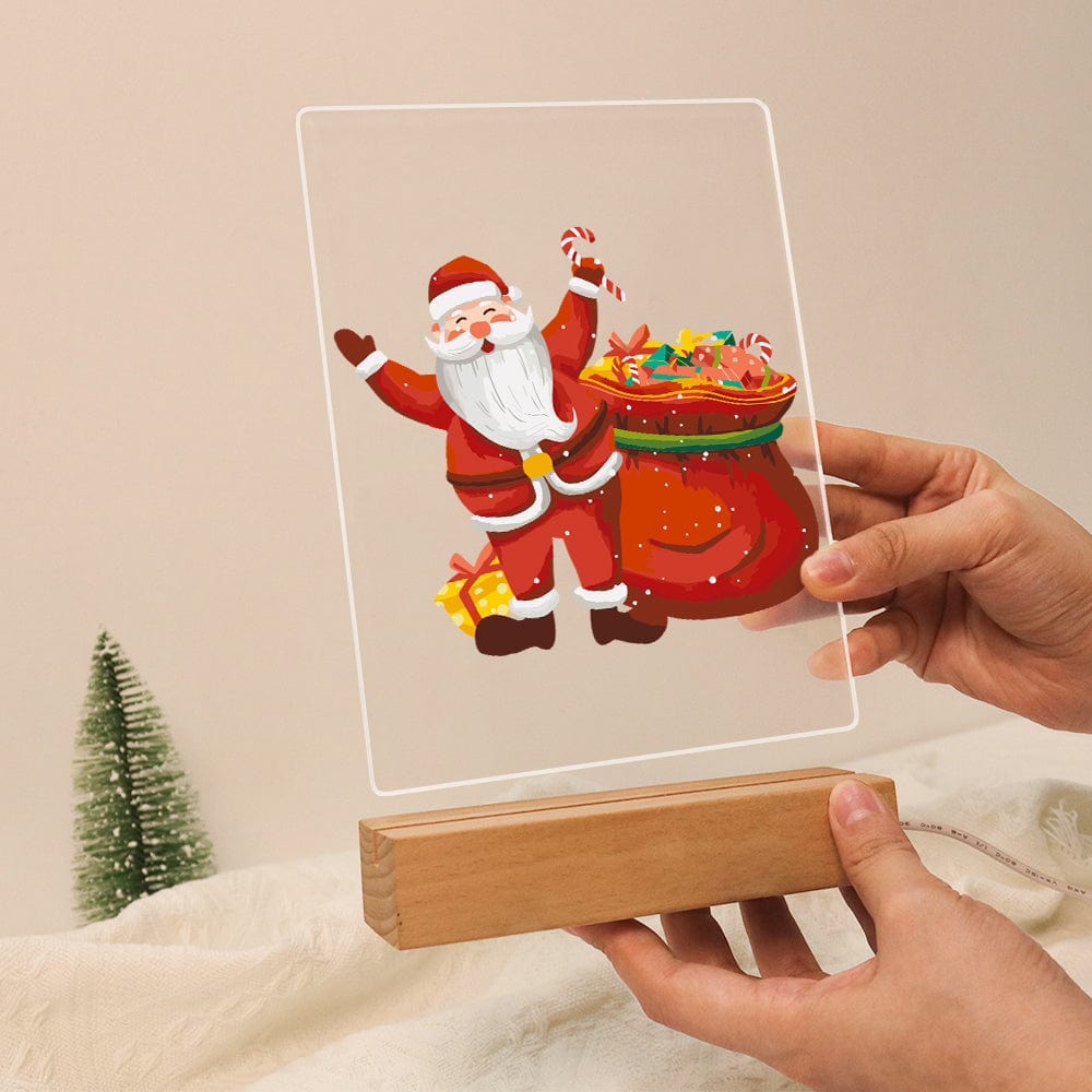 ColourMost™ LED Paint by Numbers Series #09: 'Santa with Gift Bag' (6"x8" / 15x20cm)