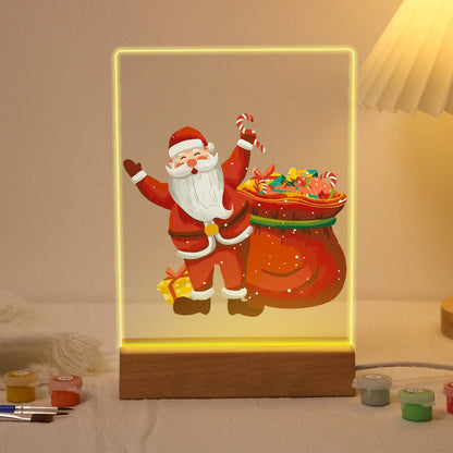 ColourMost™ LED Paint by Numbers Series #09: 'Santa with Gift Bag' (6"x8" / 15x20cm)