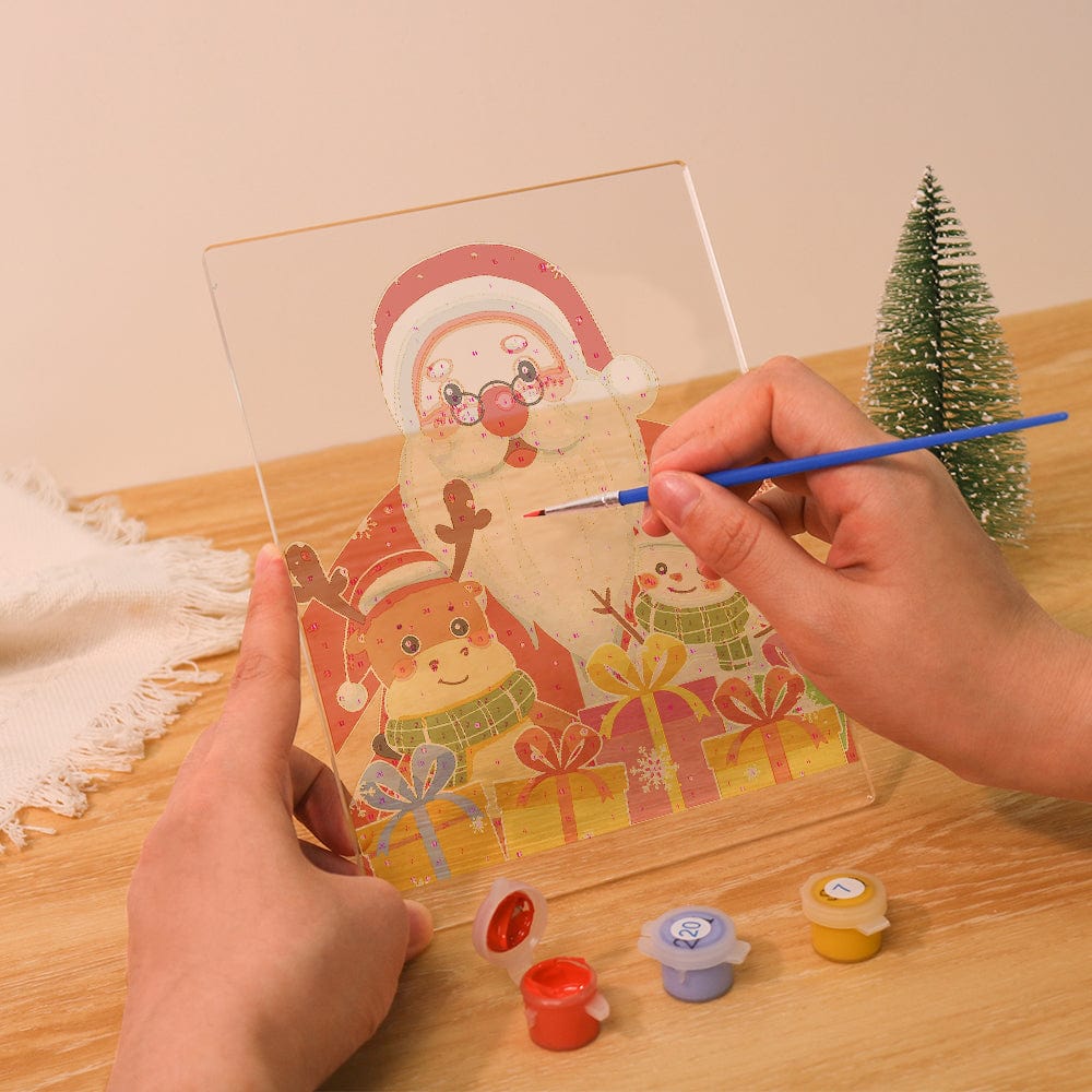 ColourMost™ LED Paint by Numbers Series #05: 'Santa & Friends' (6"x8" / 15x20cm)