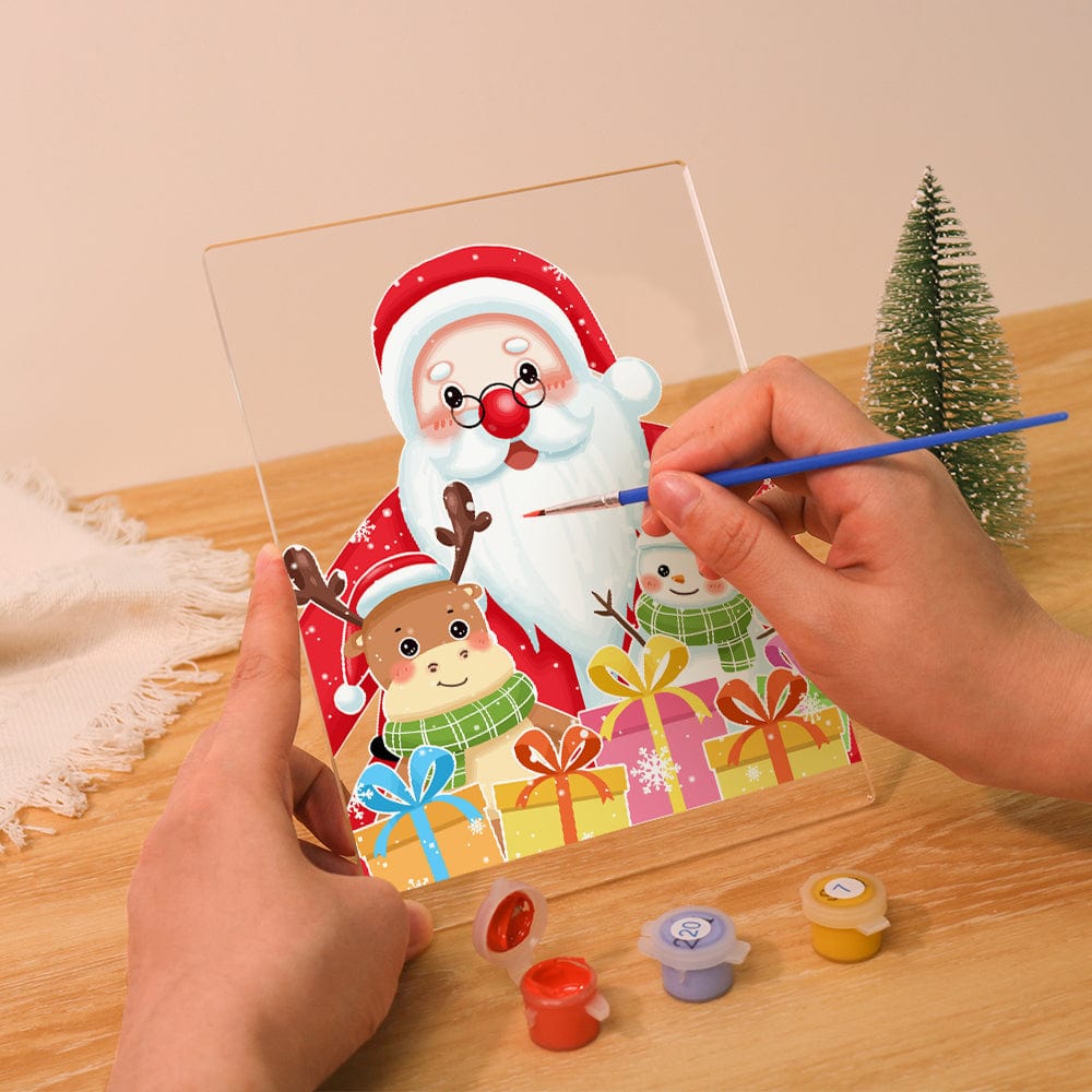 ColourMost™ LED Paint by Numbers Series #05: 'Santa & Friends' (6"x8" / 15x20cm)