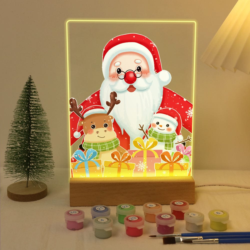 ColourMost™ LED Paint by Numbers Series #05: 'Santa & Friends' (6"x8" / 15x20cm)