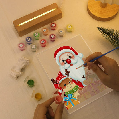 ColourMost™ LED Paint by Numbers Series #05: 'Santa & Friends' (6"x8" / 15x20cm)