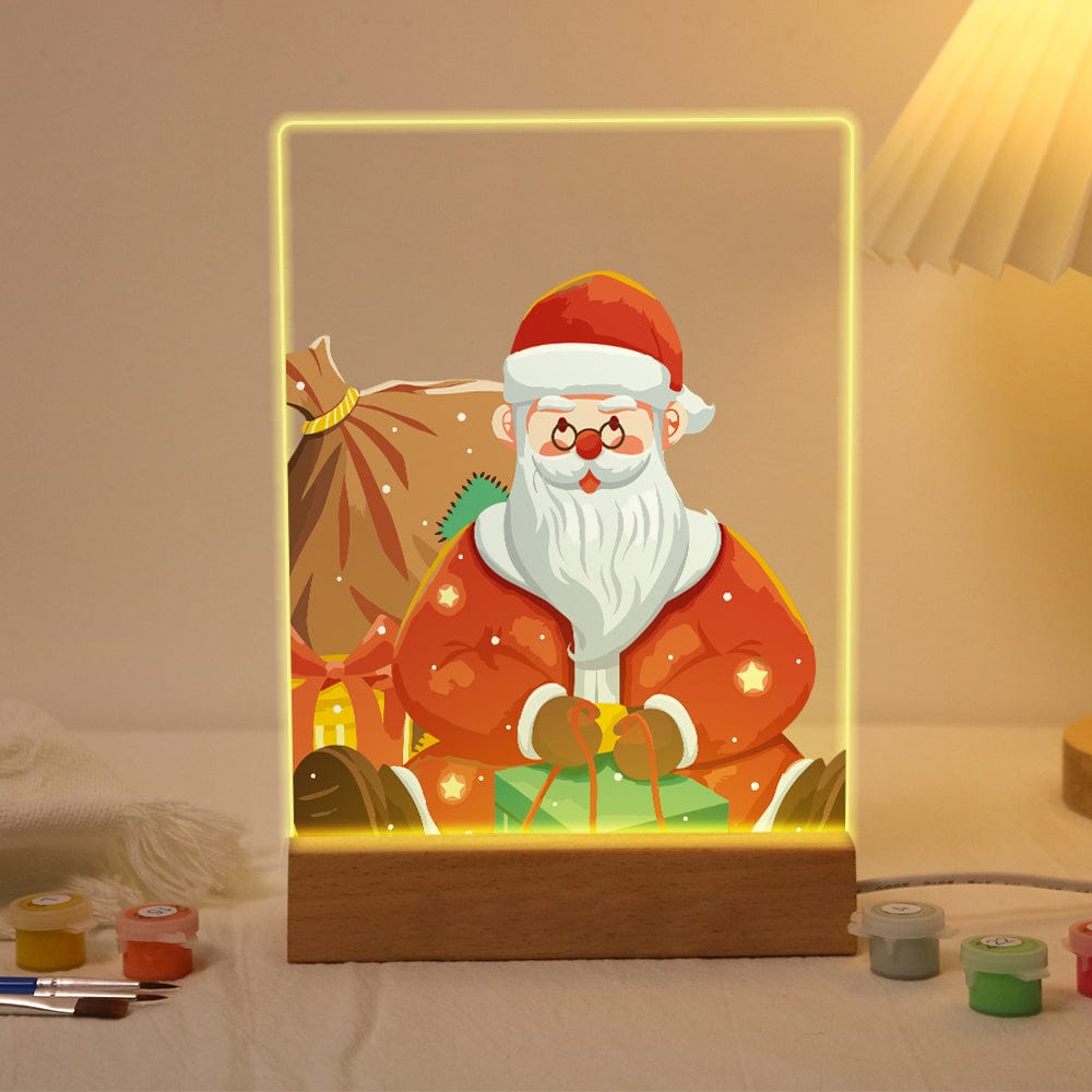 ColourMost™ LED Paint by Numbers Series #10: 'Classic Santa' (6"x8" / 15x20cm)